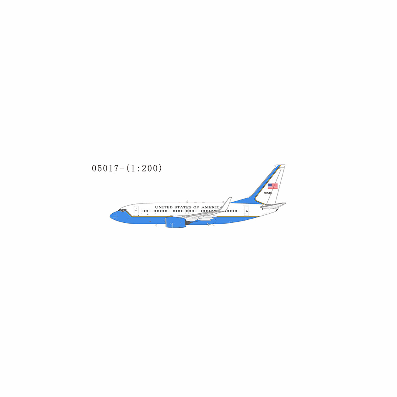 ぽ*ん様 737-700 1/200 c-40b インフライト　エアフォース 737-700 1/200 c-40b インフライト エアフォース 模型・プラモデル