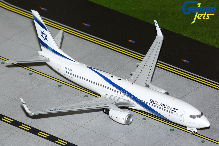 Gemini200 El Al Israel Airlines B737-800W 4X-EKK upgraded stand