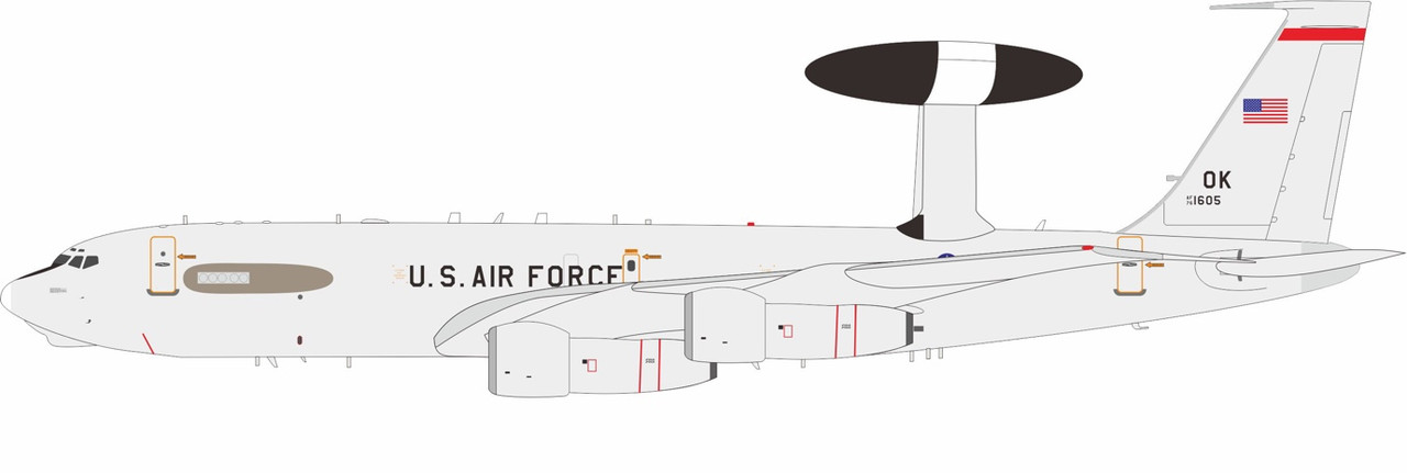 InFlight200 USA - Air Force Boeing E-3B Sentry (707-300) 76-1605