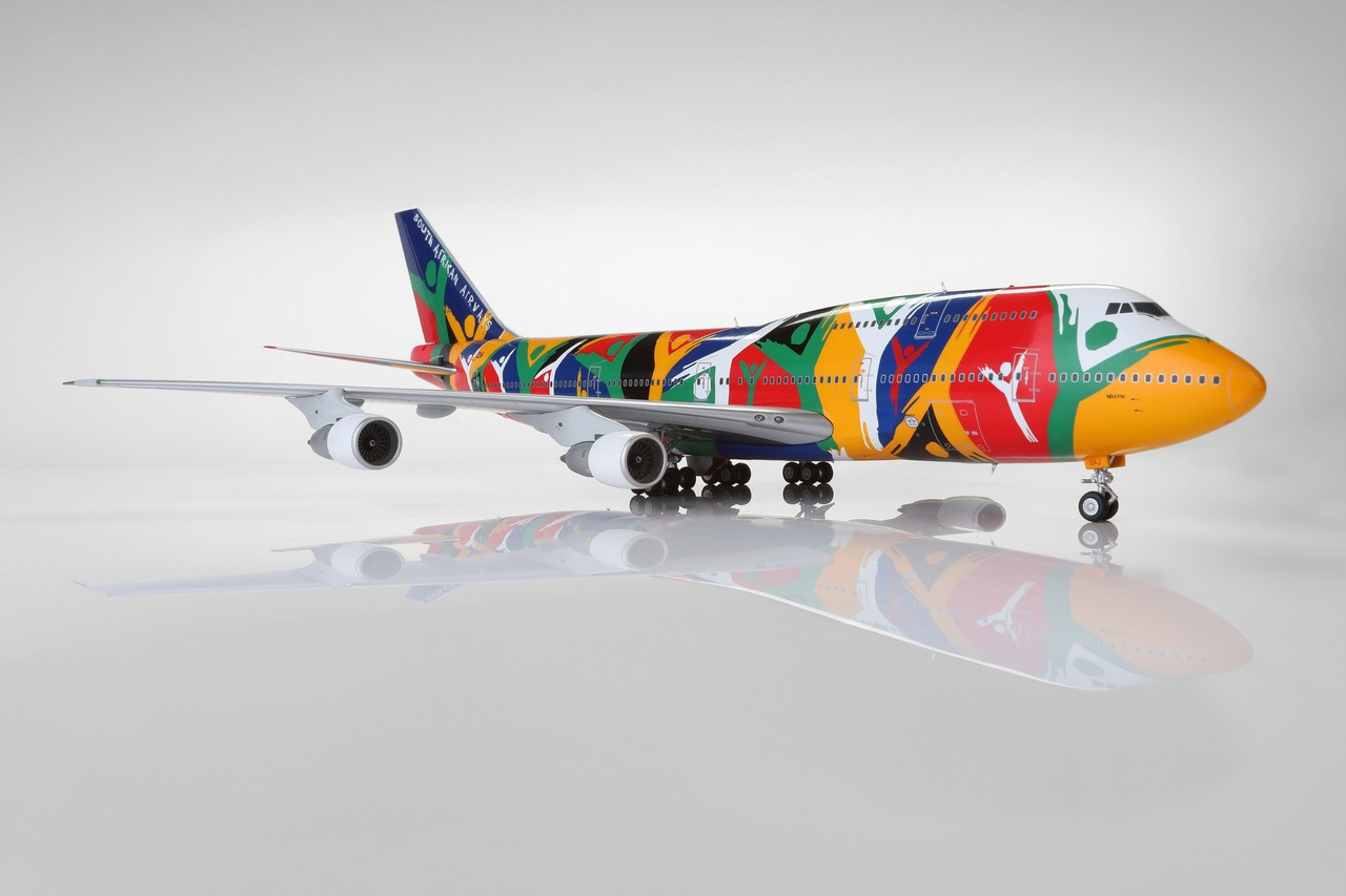 SQ Wings 1:200 南アフリカ航空 B747-300 ZS-SAJ SQ Wings 1:200 South African Airways Boeing B747-300 Diecast