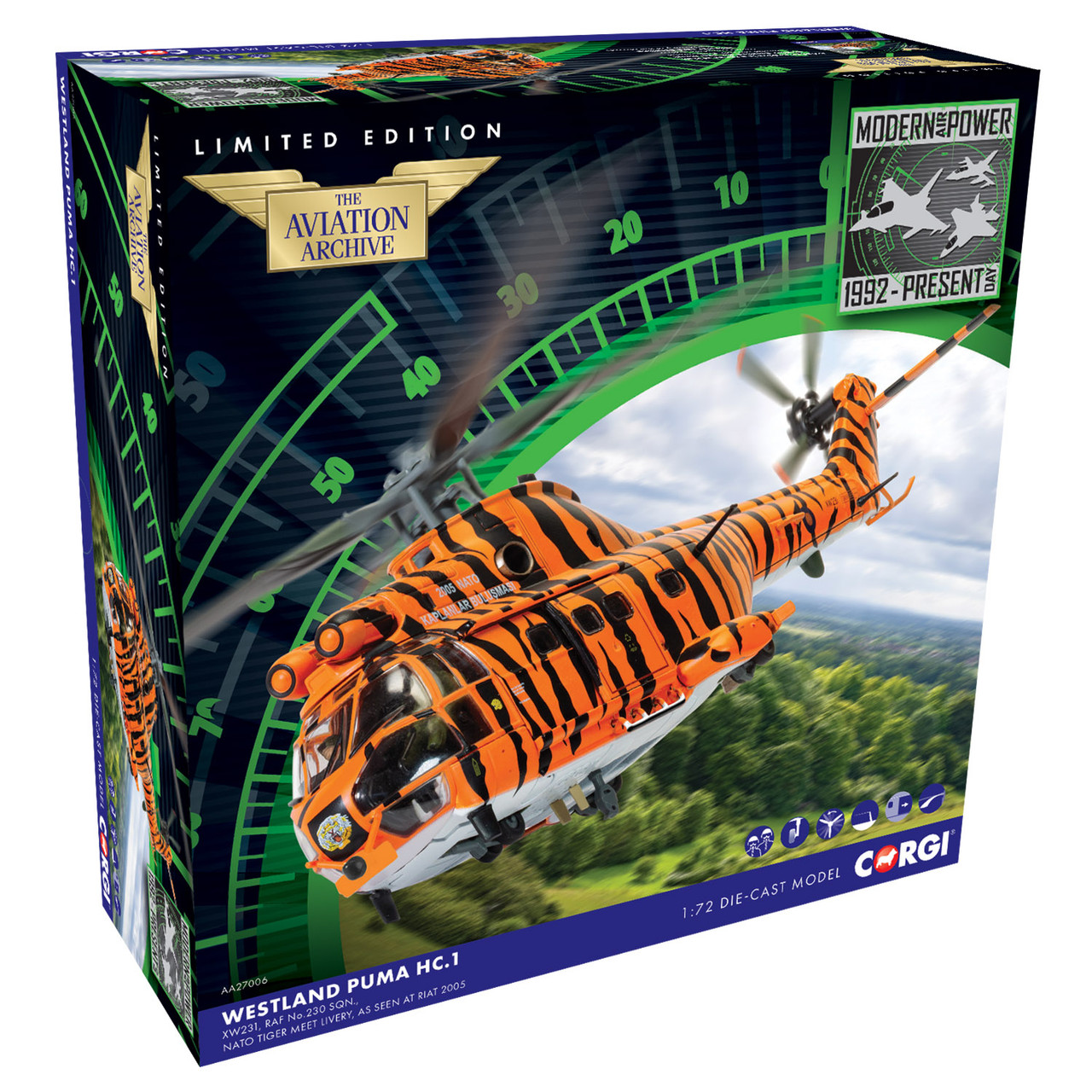 Corgi Westland Puma HC-1, XW231, RAF Sqn Scale AA27006 1:72