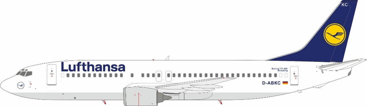 JFox Lufthansa 737-430 Reg: D-ABKC JF-737-4-002 Scale 1:200
