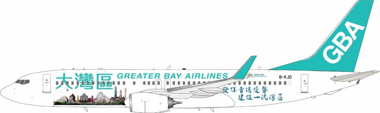 JFox Greater Bay Airlines 737-800 Reg: B-KJD JF-737-8-055 Scale 1:200