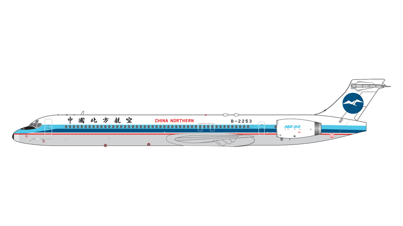 Gemini Jets China Northern Airlines MD-90 B-2253 GJCBF2347 Scale 1:400