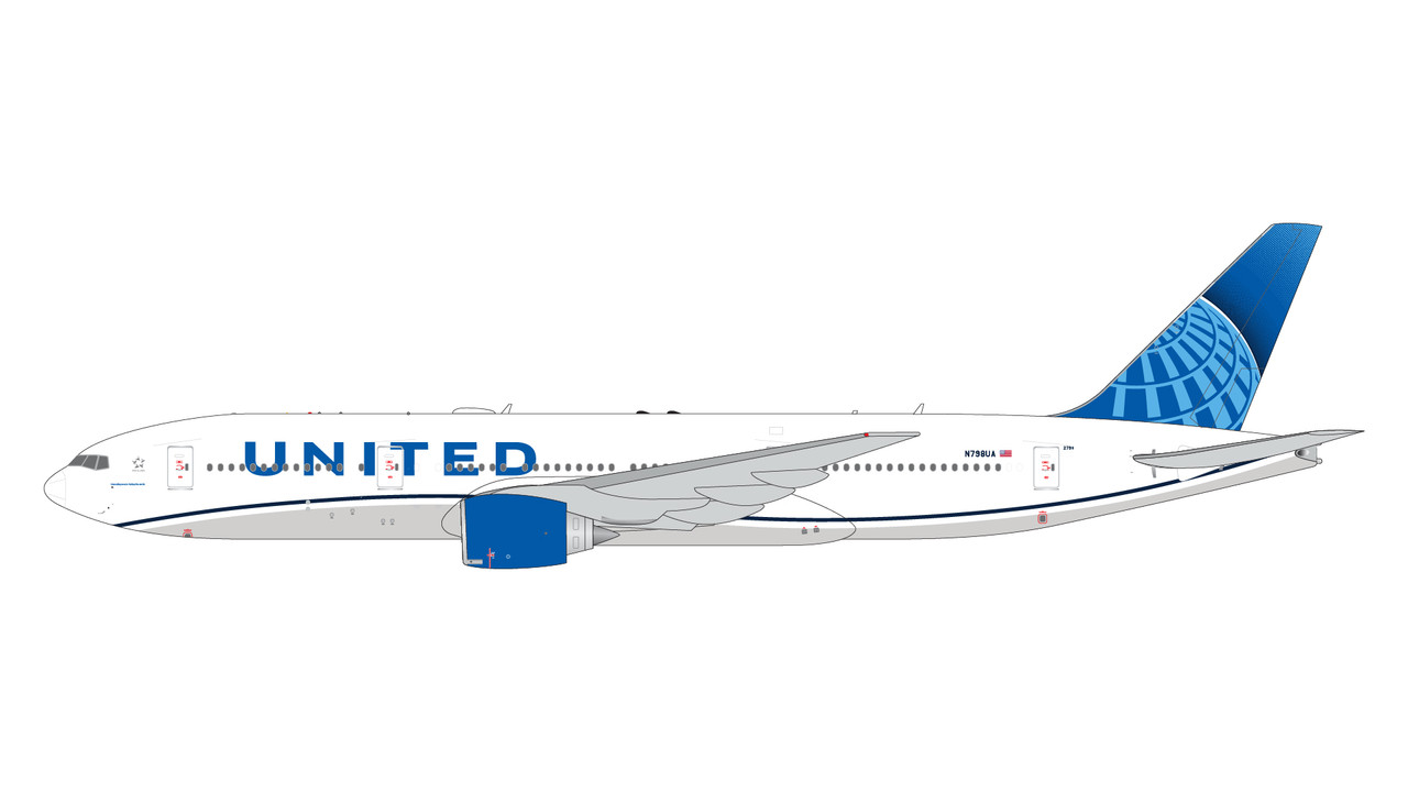 Gemini Jets United Airlines B777-200ER N798UA GJUAL2230 Scale 1:400