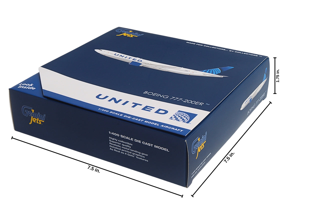 Gemini Jets United Airlines B777-200ER N798UA GJUAL2230 Scale 1:400