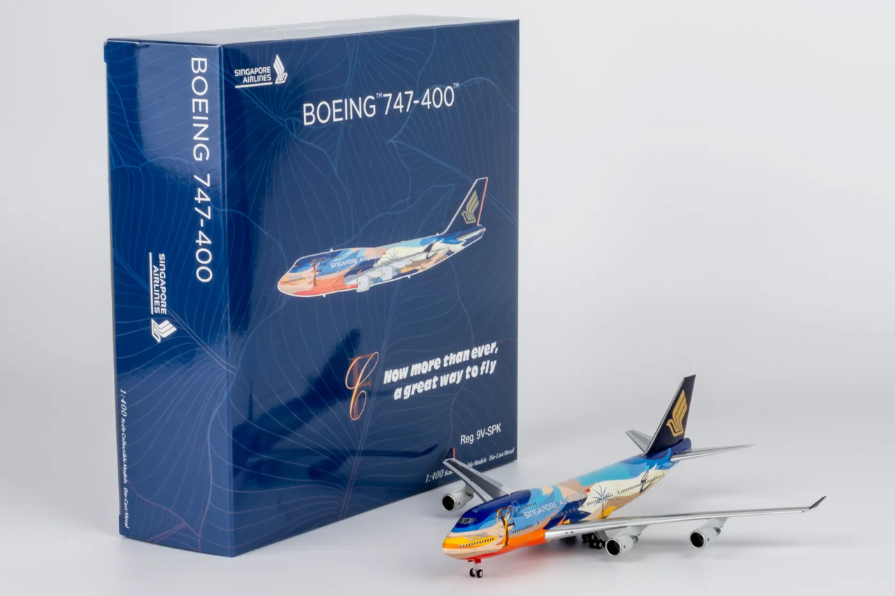 NGmodels 1:400 B747-400 シンガポール航空 9V-SPK NG Models Singapore Airlines 747-400 Reg: 9V-SPK Tropical livery