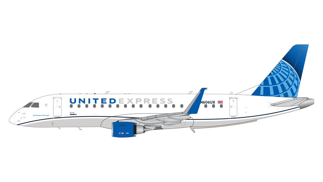 Gemini200 United Express E175 Reg: N606UX G2UAL1406 Scale 1:200