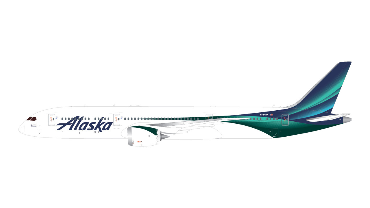 GeminiJets Alaska Airlines Boeing 787-9 N784HA GJASA2400 1:400
