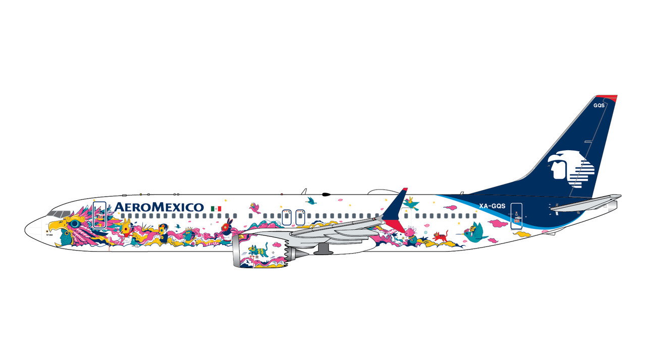 Gemini Jets Aeroméxico B737 MAX 9 XA-GQS “Kukulcán” livery