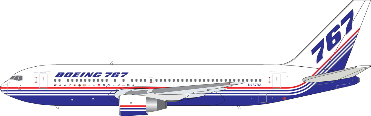 HOUSE LIVERY BOEING 767-200 Reg: N767BA V1-400016 Scale 1:400