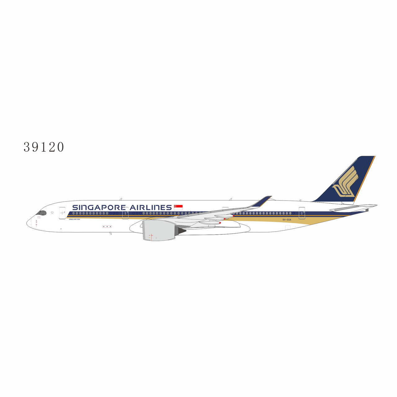 NG Models Singapore Airlines A350-900 Reg: 9V-SGA the 1st A350