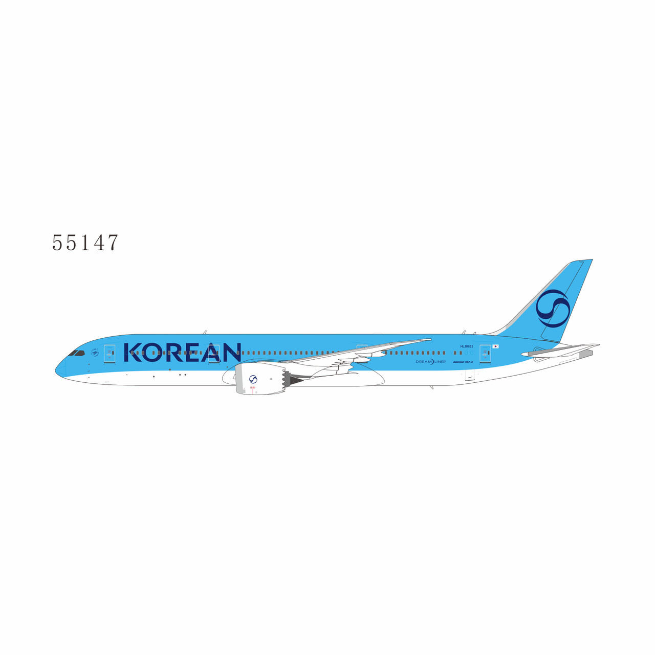 NG Models Korean Air 787-9 Dreamliner Reg: HL8081 Korean Air's