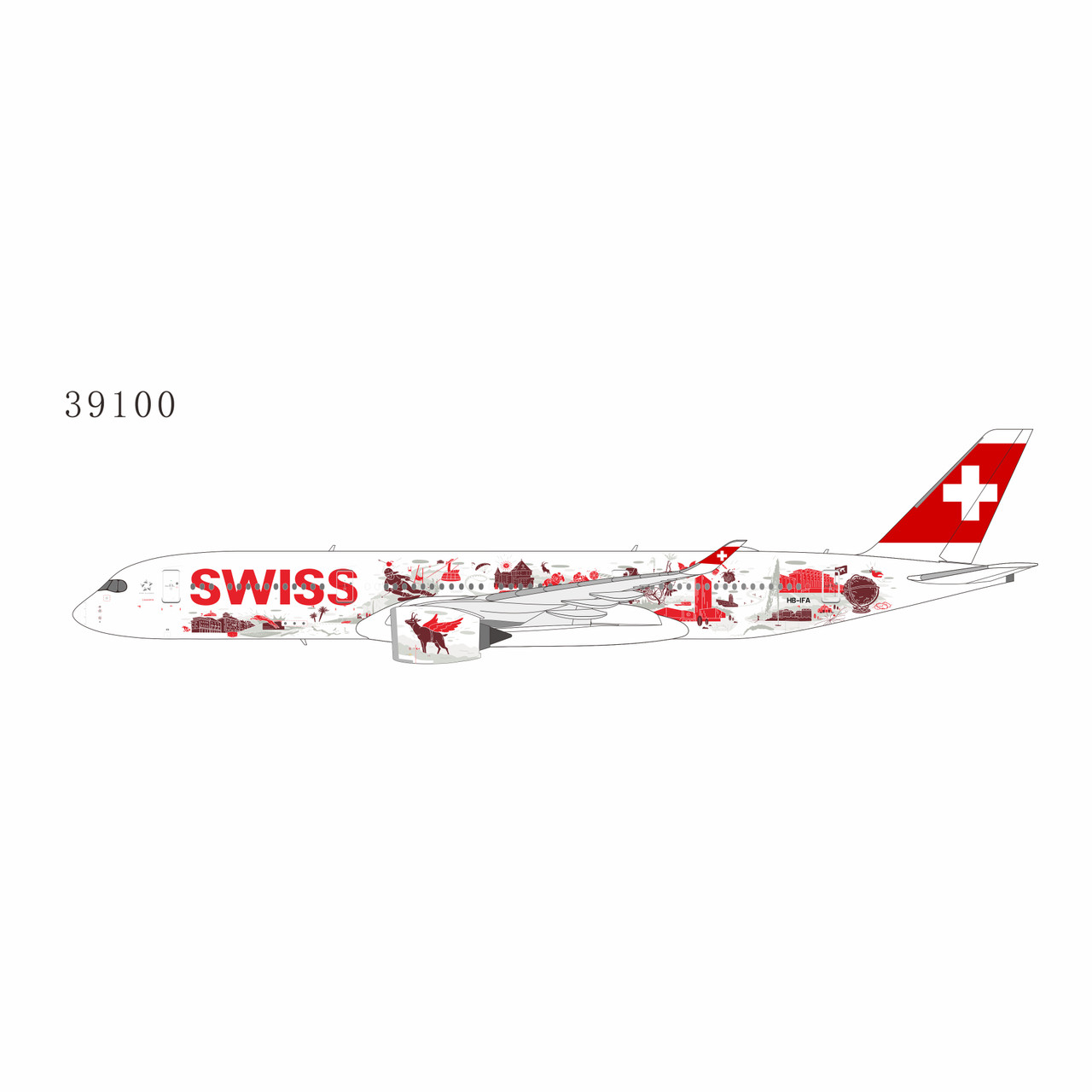 NG Models Swiss A350-900 Reg: HB-IFA Wanderlust ULTIMATE with