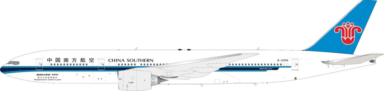 AIRLINERTAGS 中国南方航空 B777-200 China Southern Airlines Boeing 777-21BER B-2056 KJ-B772-188 1:200