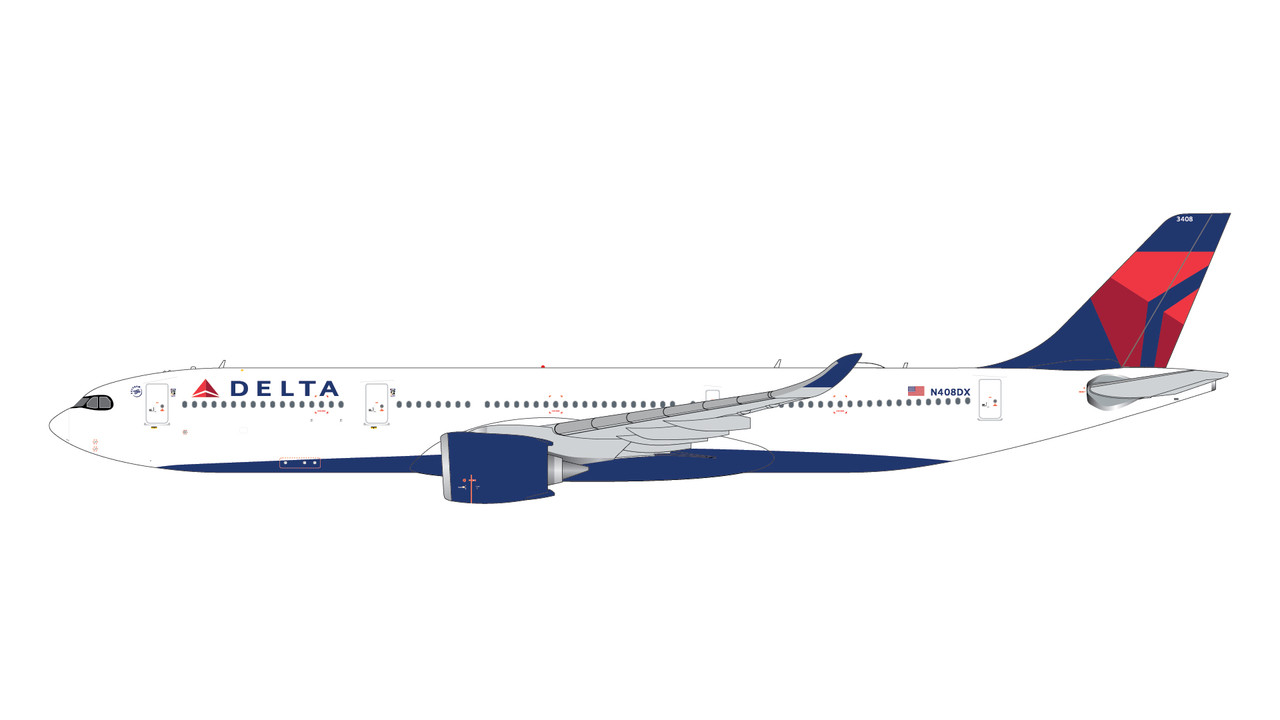 Gemini Jets Delta Air Lines A330-900 Reg: N408DX GJDAL2374 Scale 1:400