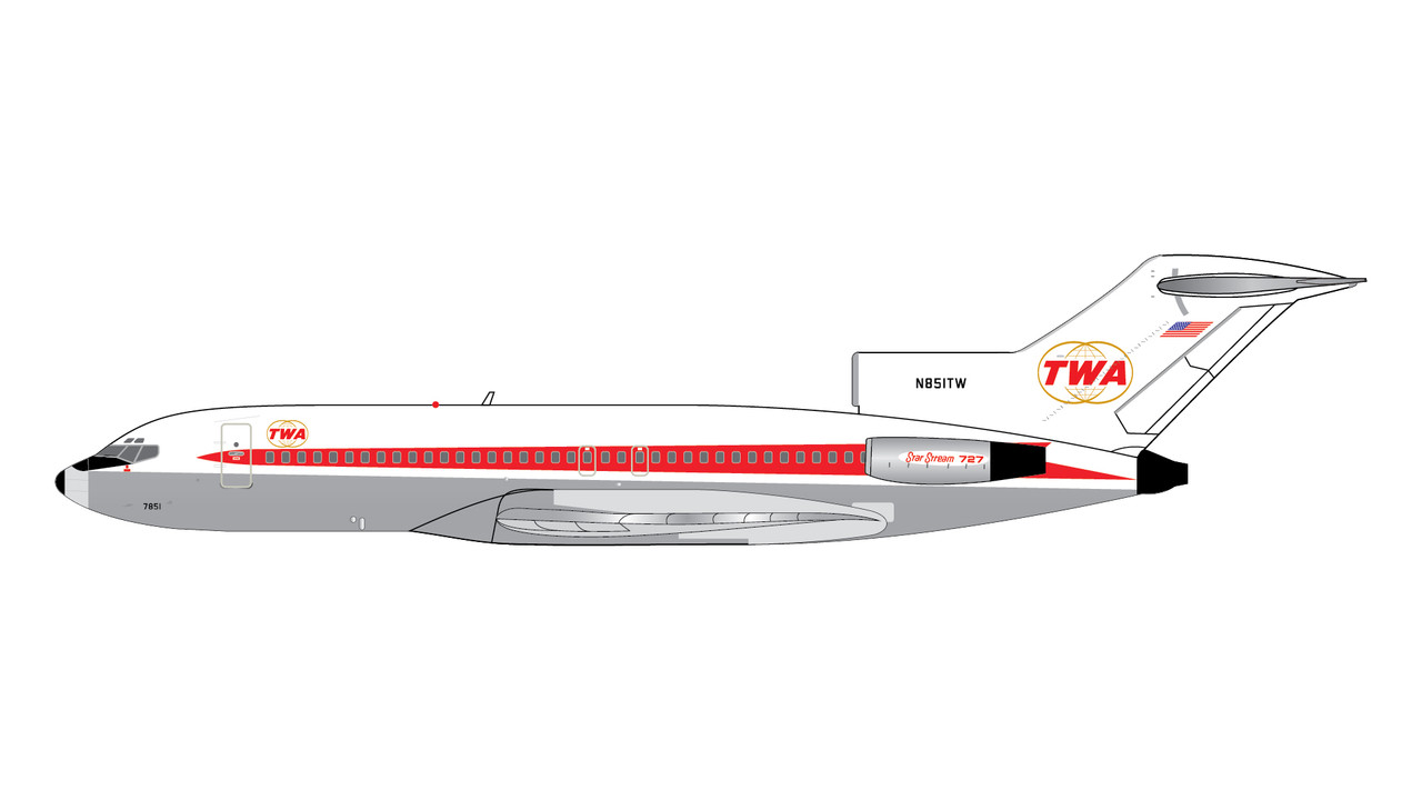 Gemini Jets Trans World Airlines B727-100 Reg: N851TW 