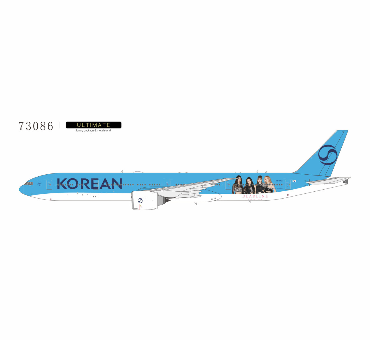 NG Models Korean Air 777-300ER Reg: HL2016 BlackPink in Korean 