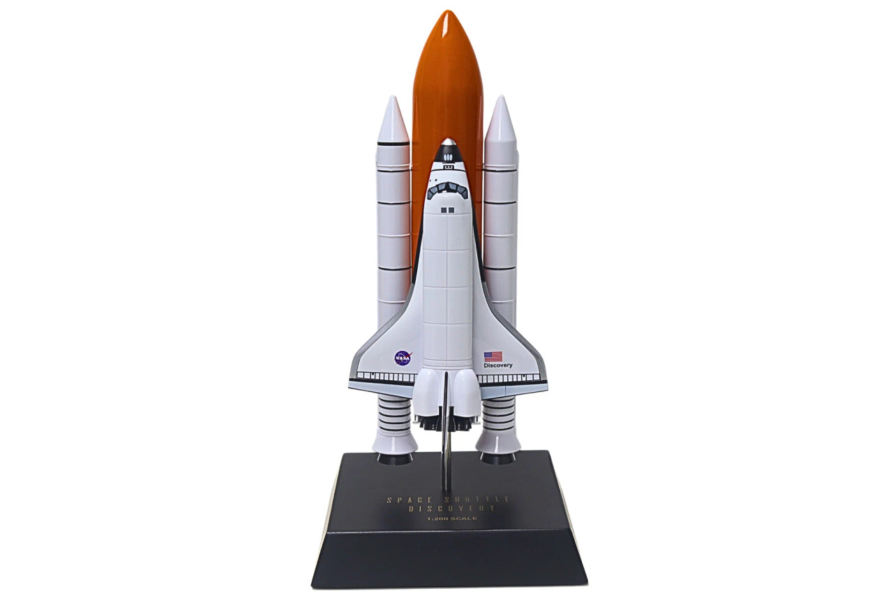 航空機・ヘリコプター desk display model 1/200 space shuttle Space Shuttle Discovery Full Stack 1:200 Model – EXE0220 | Diecast