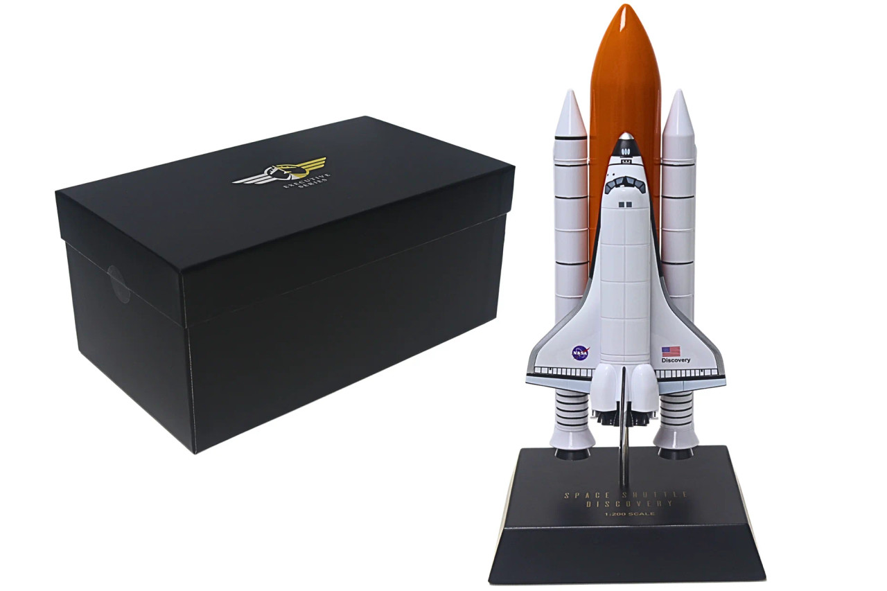 Space Shuttle Discovery Full Stack 1:200 Model – EXE0220 | Diecast