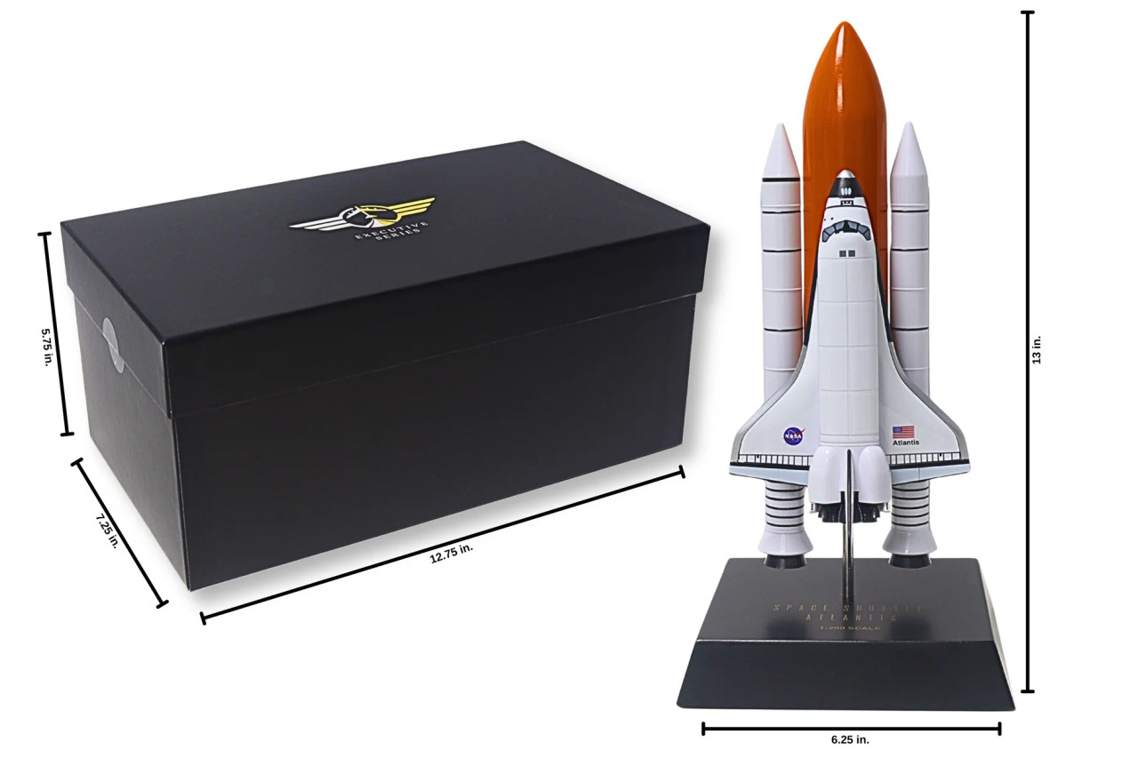 Space Shuttle Atlantis Full Stack 1:200 Model – EXE4120 | Diecast