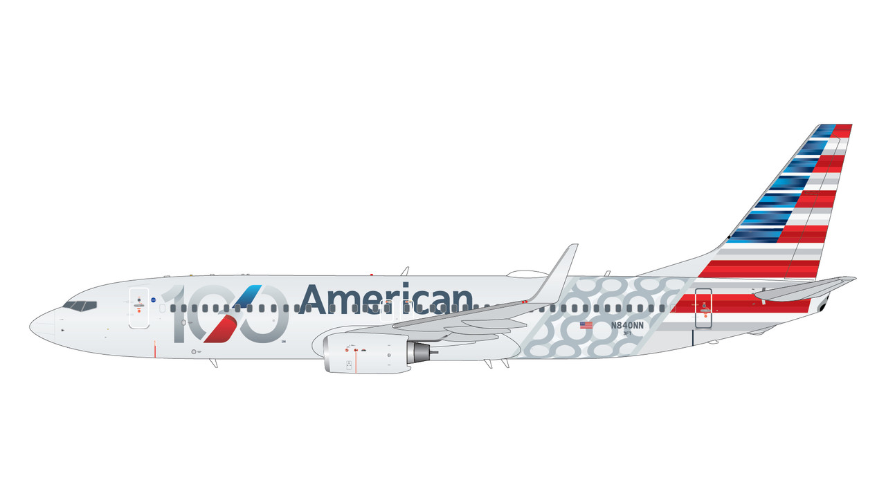 Gemini 200 American Airlines B737-800 レア Gemini200 American Airlines Boeing 737-800 N840NN “100