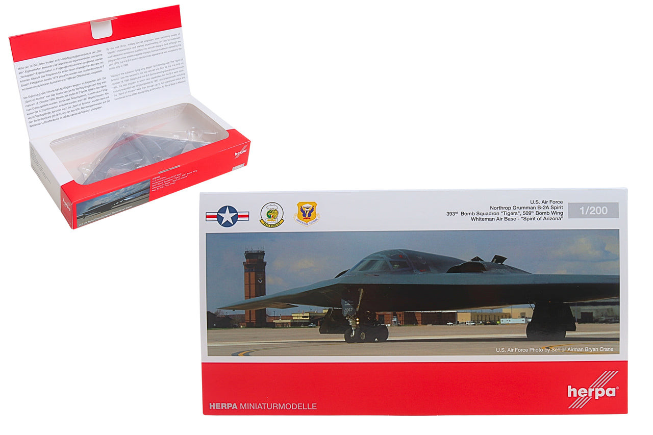 B-2A Spirit of America 1/200【 Herpa 】 Herpa 1/200 U.s. Army B-2A Stealth Bomber American Spirit Static