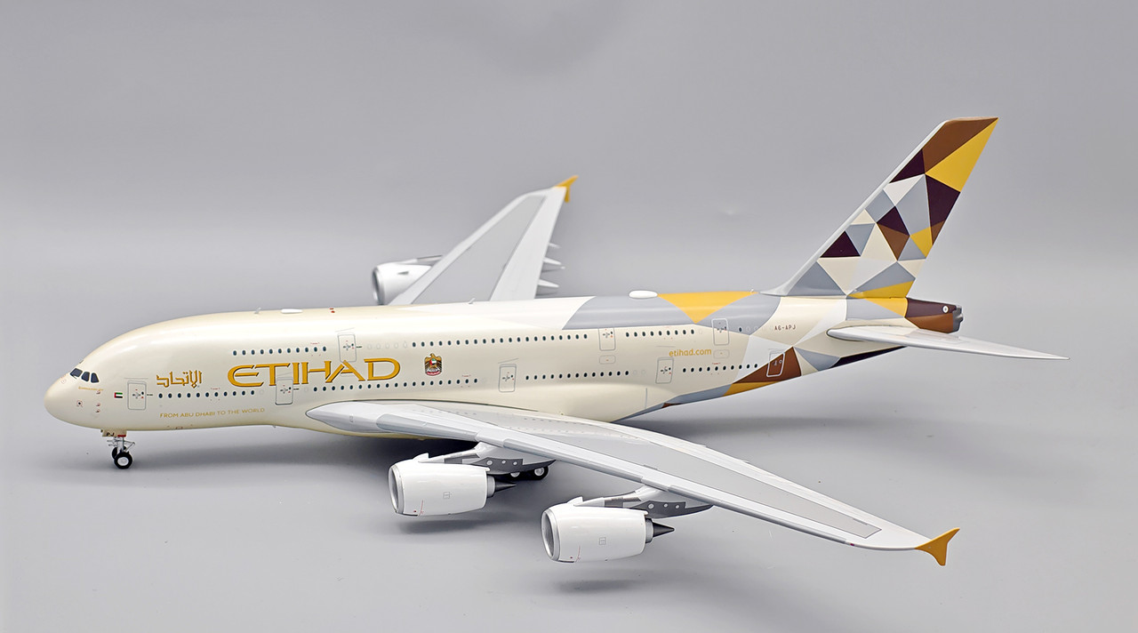 1/200 A380 エティハド航空 A6-APB InFlight200 Etihad Airways Airbus A380-861 A6-APJ with stand