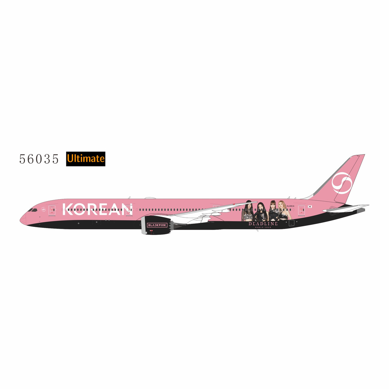 NG Models Korean Air 787-10 Dreamliner Reg: HL8816 BlackPink; with