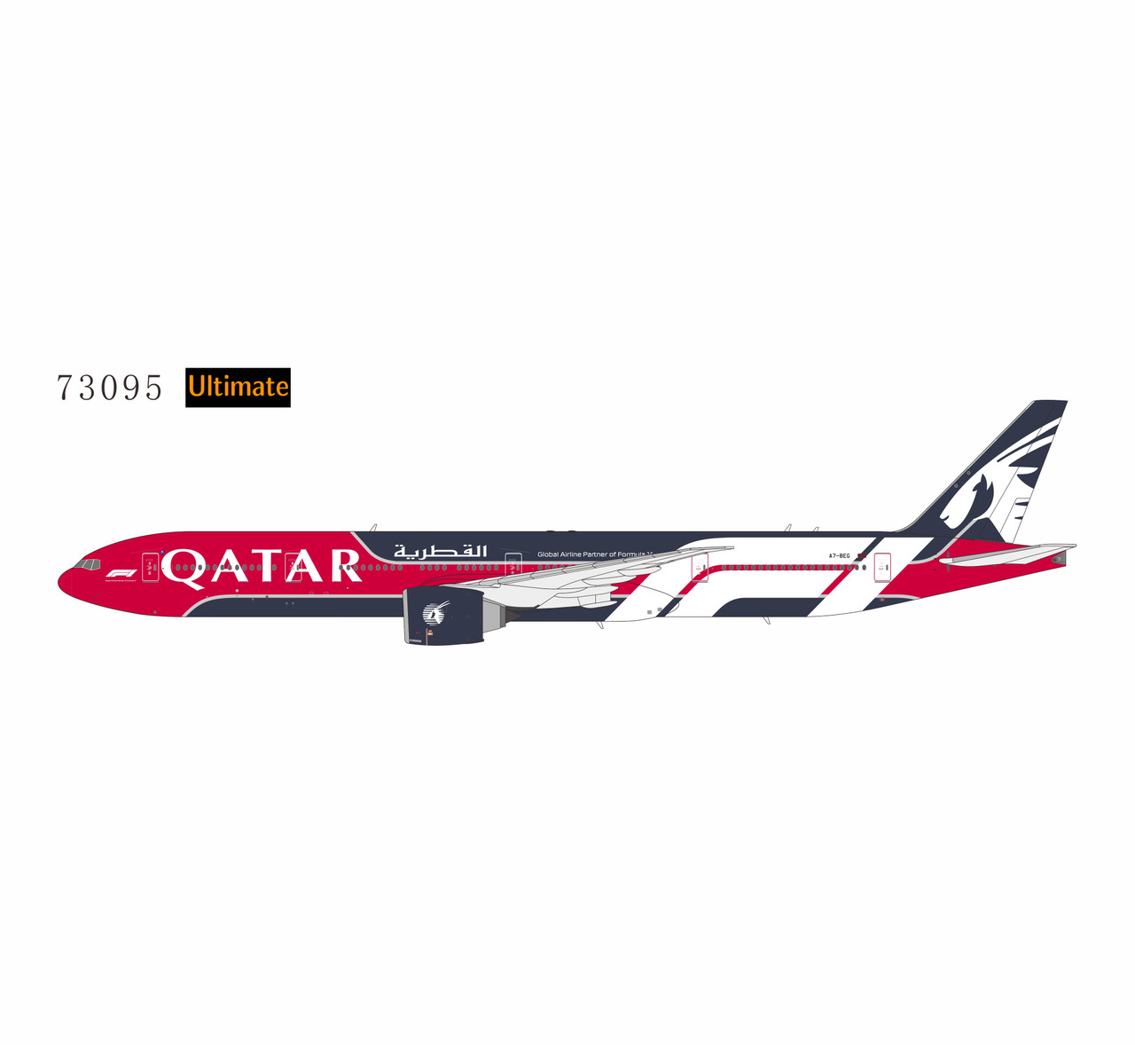 NG Models Qatar Airways 777-300ER Reg: A7-BEG New Formula 1 livery