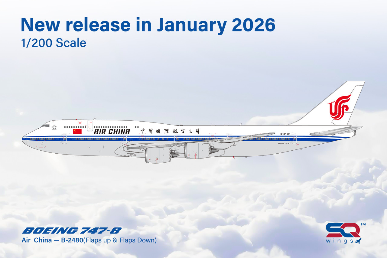 SQ Wings Air China B747-8 B-2480 L2158 Scale 1:200