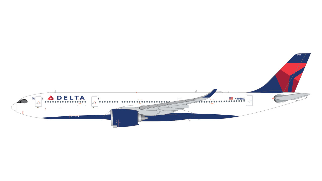 Gemini200 Delta Air Lines A330-900 Reg: N408DX G2DAL1437 Scale 1:200