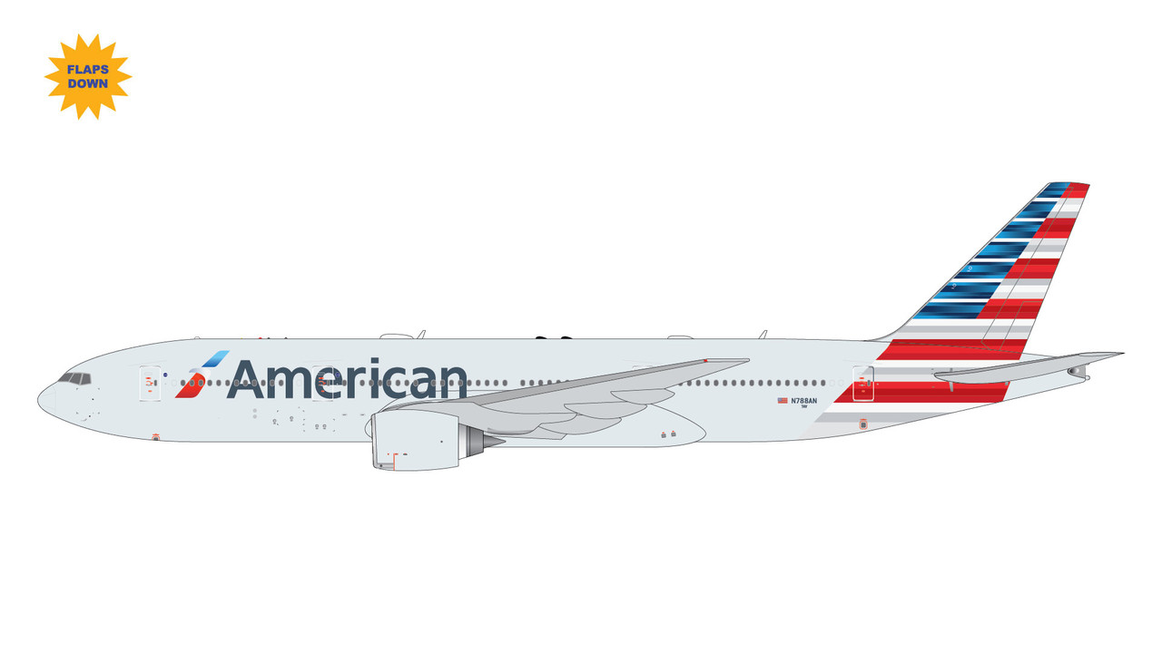 Gemini Jets American Airlines B777-200ER Reg: N788AN flaps down