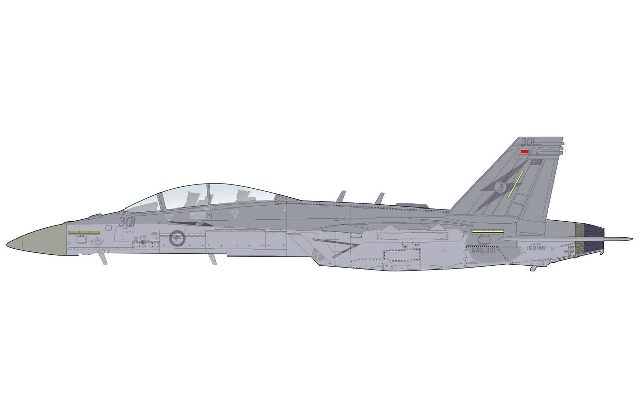 Hobby Master EA-18G Growler A46-301, 6th Sqn., RAAF, 2025 (w/2 x AIM-9