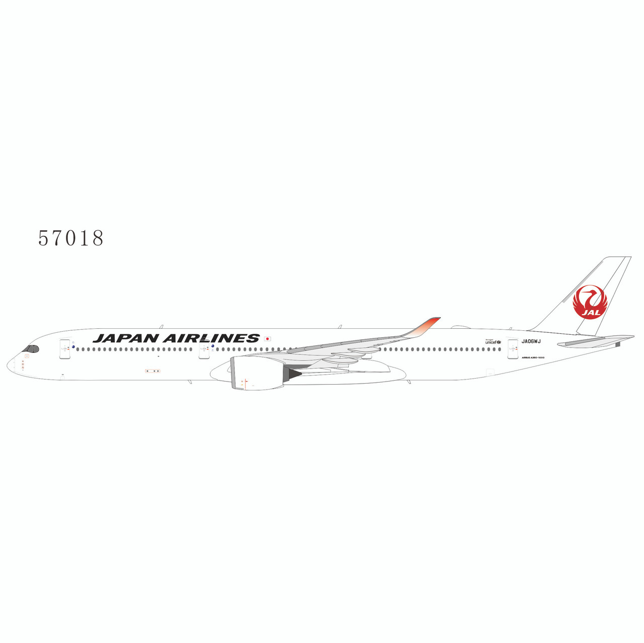 NG Model Japan Airlines (JAL) Airbus A350-1000 Reg: JA06WJ 57018 1:400