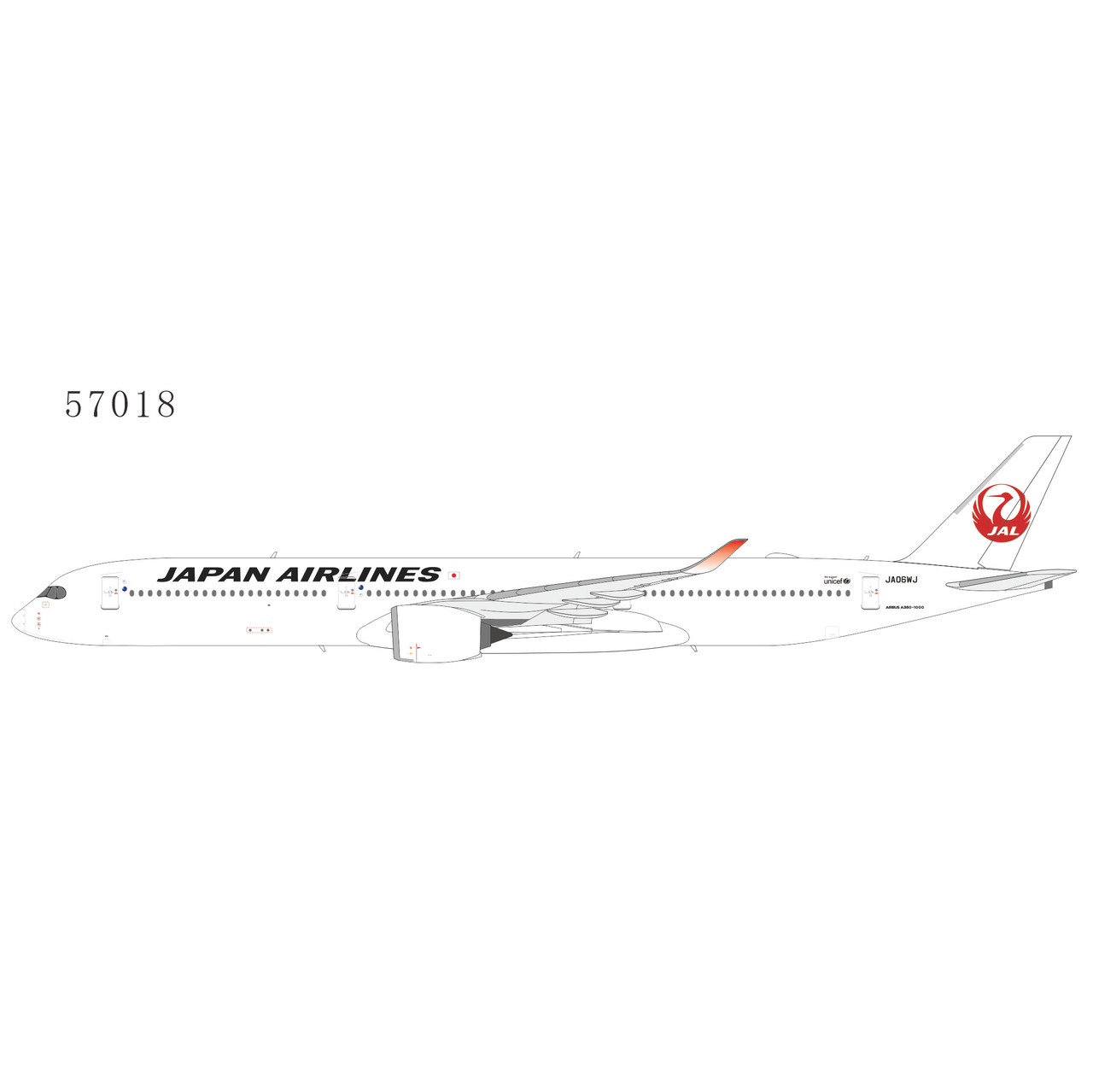 NG Model Japan Airlines (JAL) Airbus A350-1000 Reg: JA06WJ 57018 1:400
