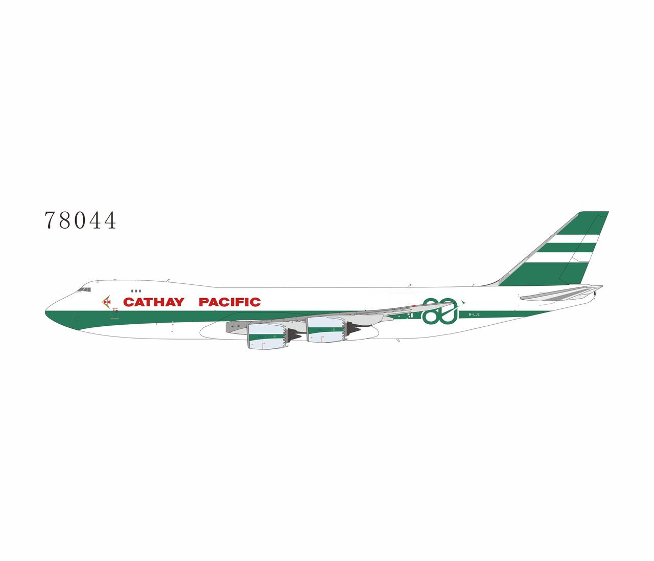 NG Model Cathay Pacific Airways Boeing 747-8F Reg: B-LJE 80 Years