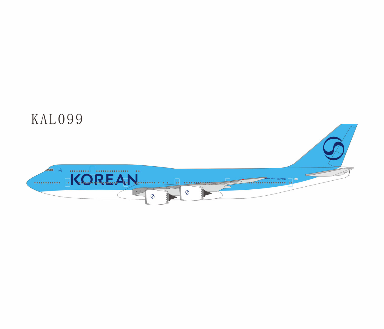 NG Model Lite Korean Air Boeing 747-8 Reg: HL7638 2025's livery