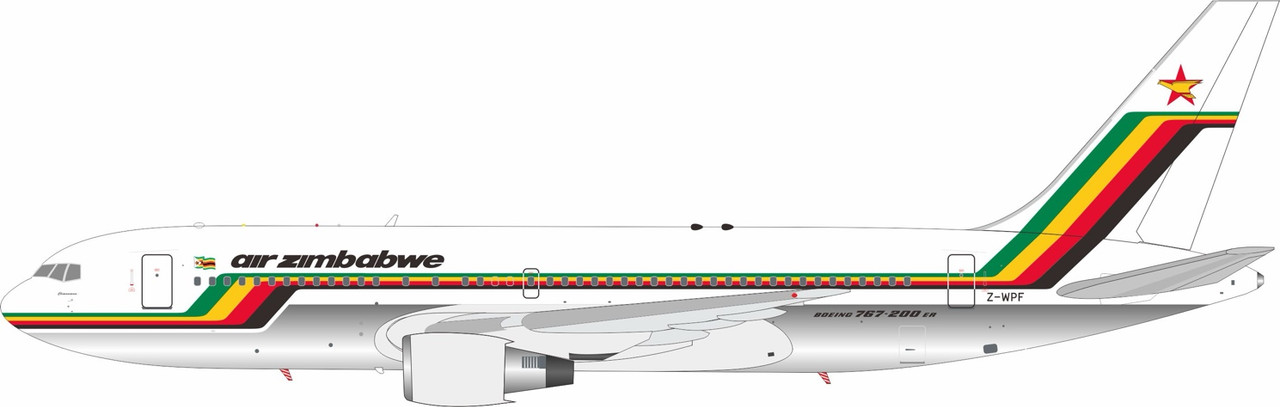 InFlight200 Air Zimbabwe Boeing 767-200ER Reg: Z-WPF POLISHED