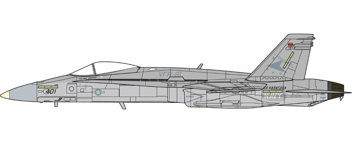 JC Wings F/A-18C Hornet U.S. NAVY VFA-81 Sunliners, Desert Storm