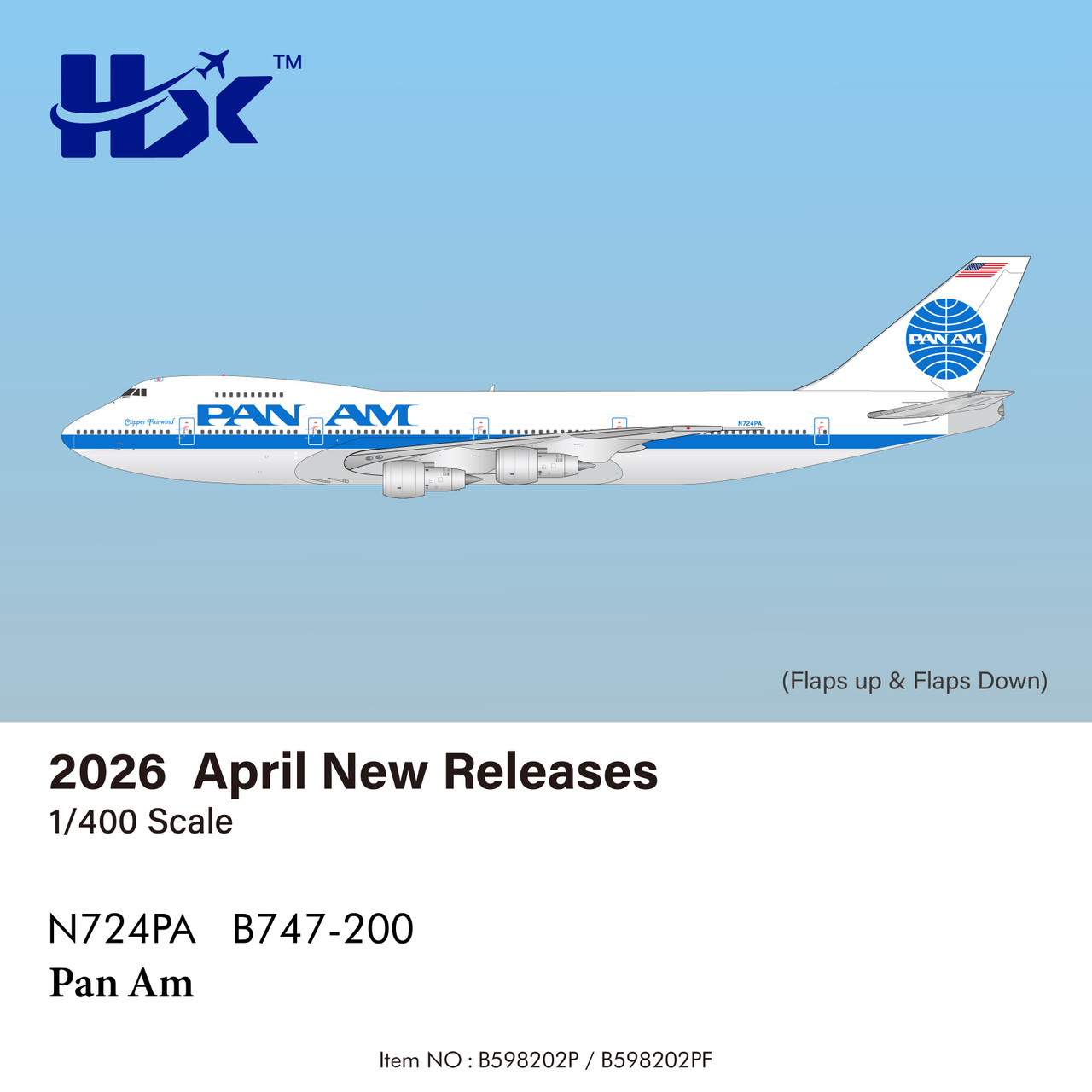 HX Models Pan Am B747-200 