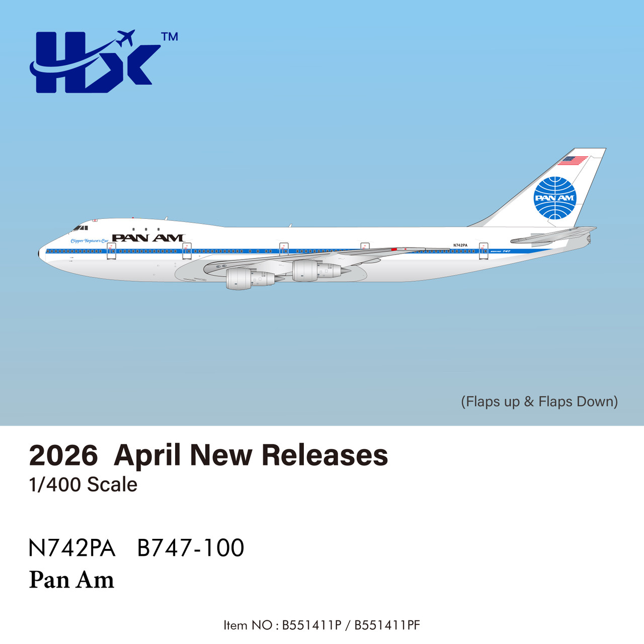 HX Models Pan Am B747-100 