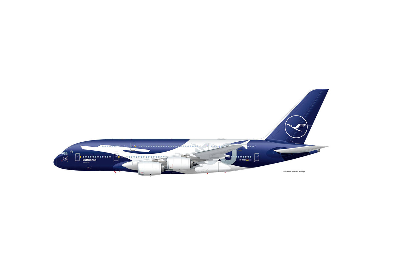 Herpa Lufthansa Airbus A380-800 100 YEARS HE539494 Scale 1:500