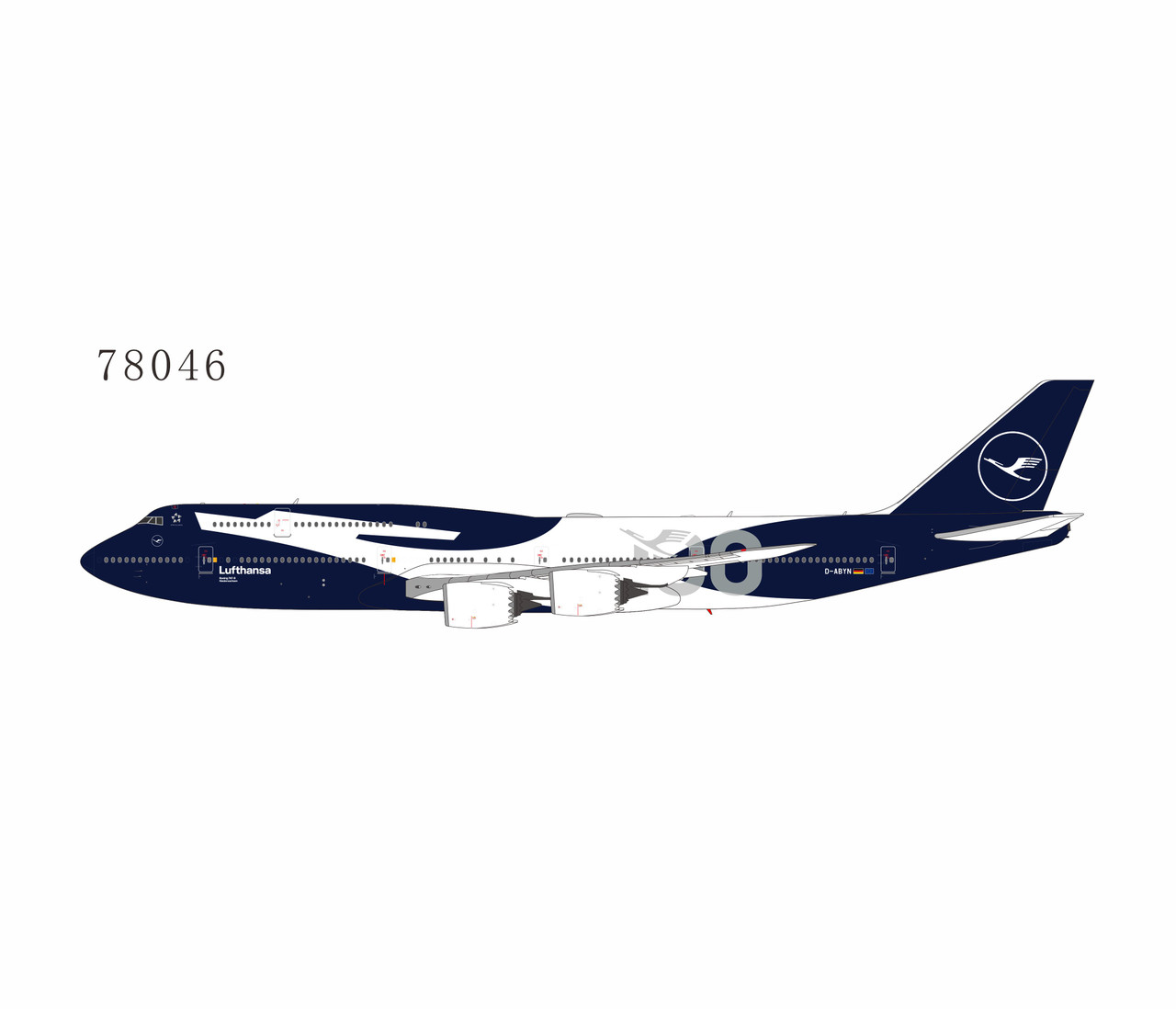NG Model Lufthansa Boeing 747-8 Reg: D-ABYN 100 Years Anniversary