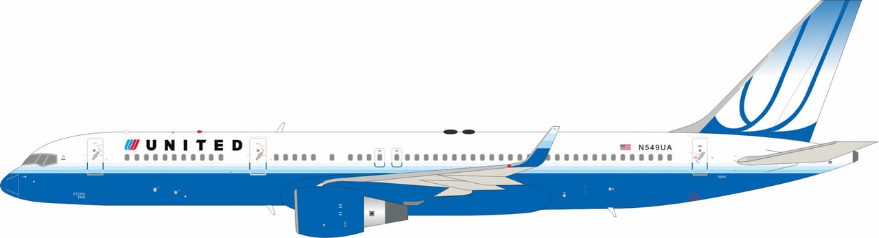 希少☆新品未開封　UNITED AIRLINES new Ray 20375 InFlight200 United Airlines Boeing 757-200 Reg: N549UA IF752UA0526