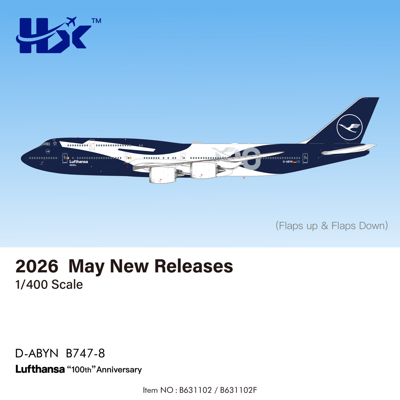 HX Models Lufthansa B747-8 