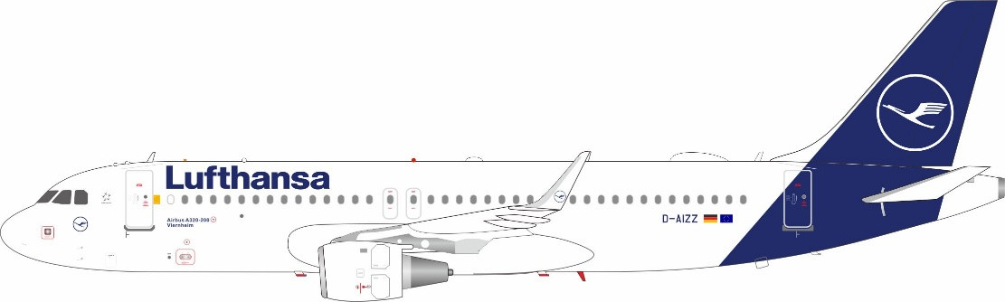 JFox Lufthansa Airbus A320 Reg: D-AIZZ 