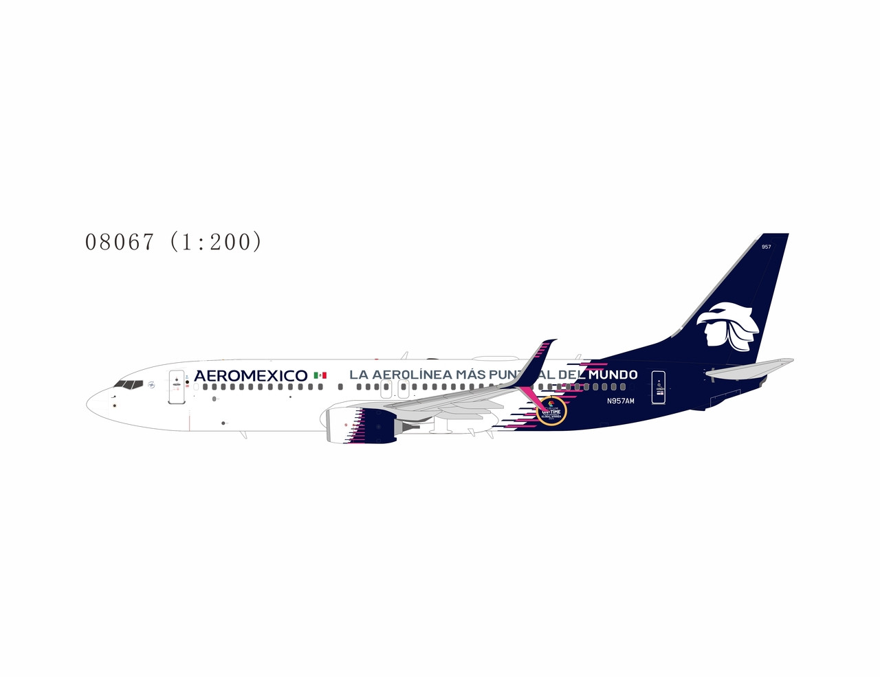 NG Model Aeromexico Boeing 737-800 Reg: N957AM new paint with