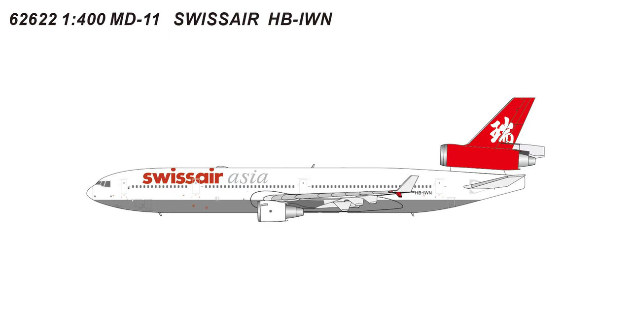 Panda Model Swiss McDonnell Douglas MD-11 Reg: HB-IWN 62622 Scale