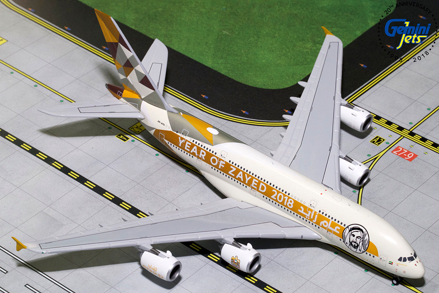 ETIHAD A380-800 (Year of Zayed, 2018) A6-APH GJETD1813 1:400